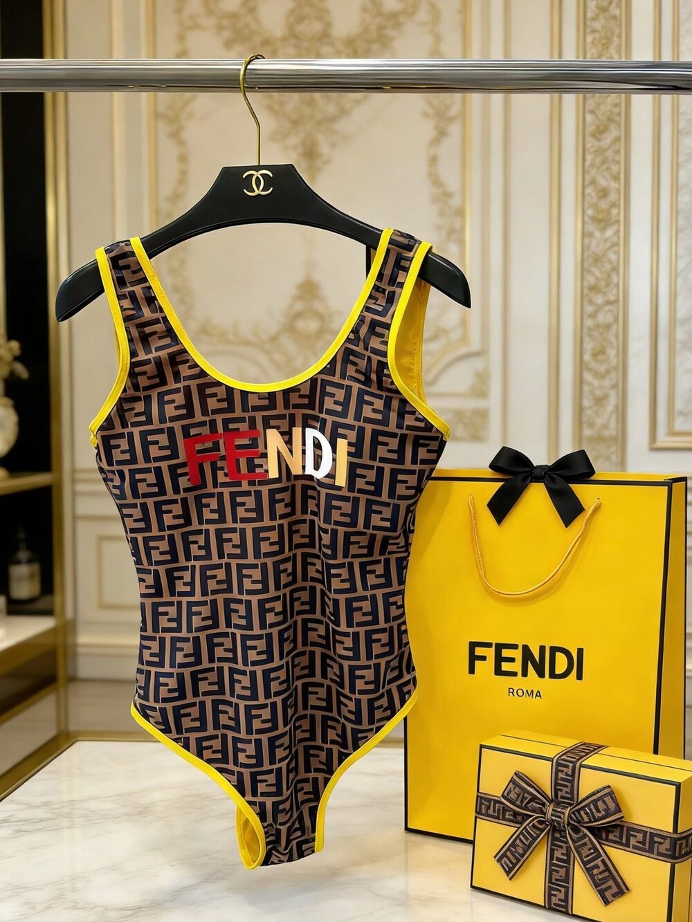 Fendi Monogram One Piece Swimsuit - Picture 6 of 6